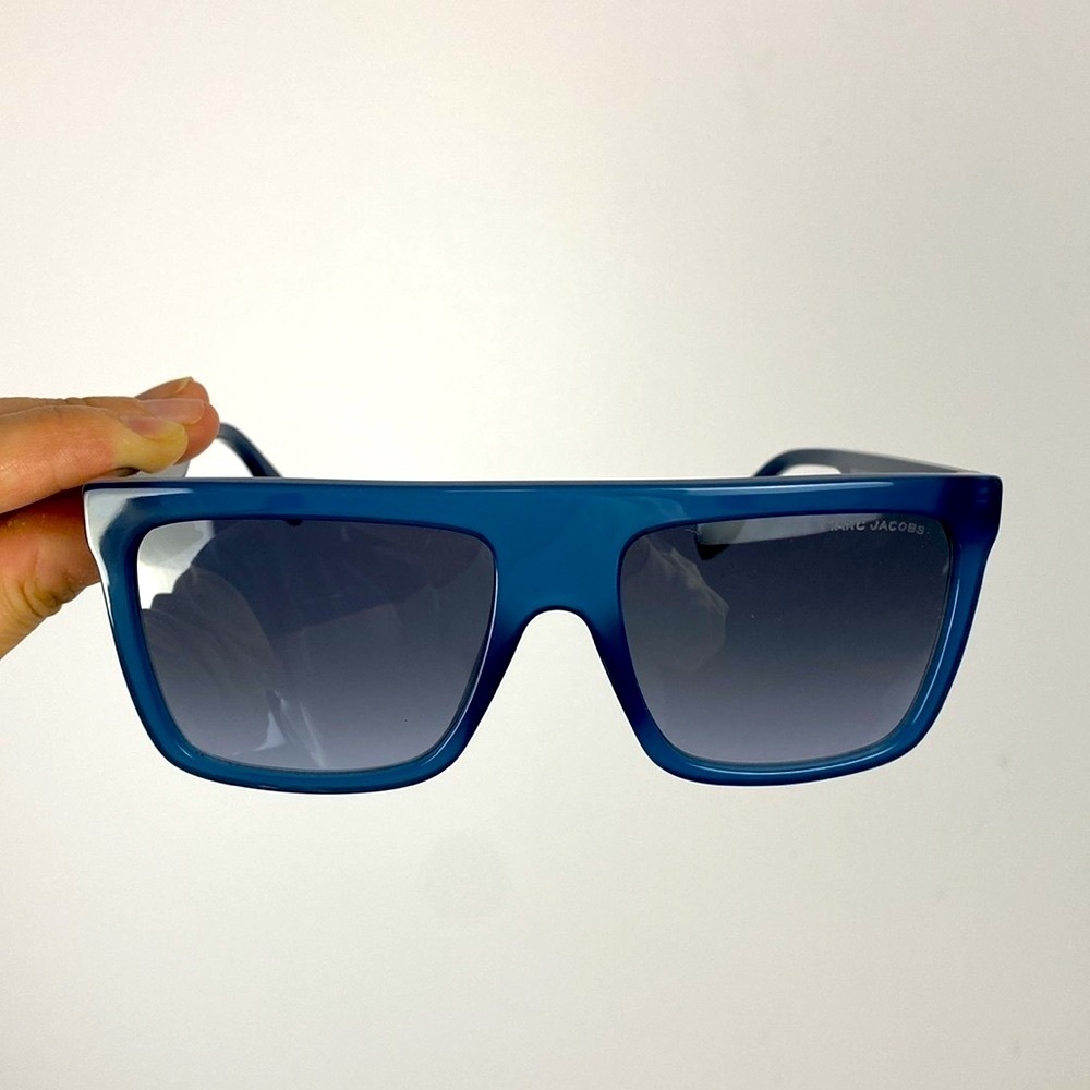 Marc Jacobs Sunglasses Full Rim Blue Rectangular Frame - Picture 6 of 13